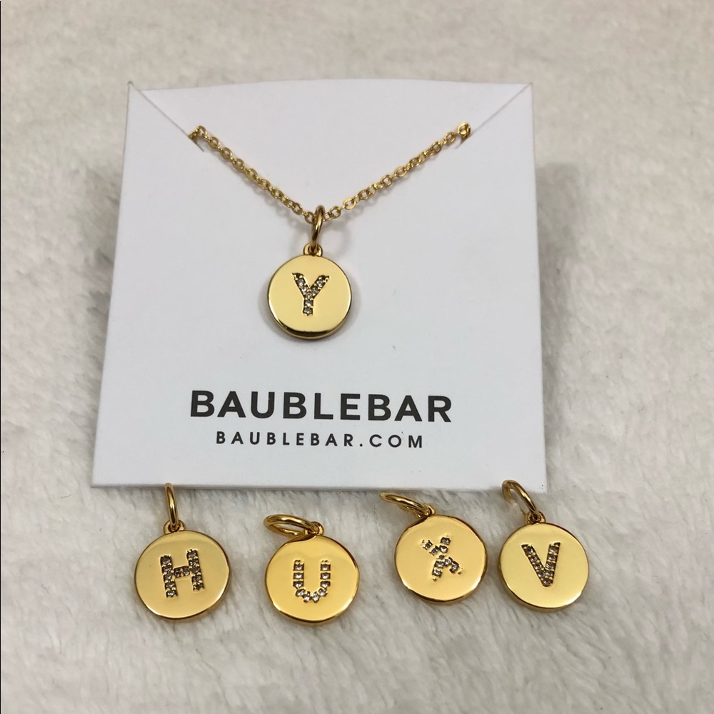 Baublebar Initial Necklace, X, Y, H, V and U